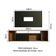 "Rack Cancun e Painel Tv até 58"" Rustic/preto Madesa"