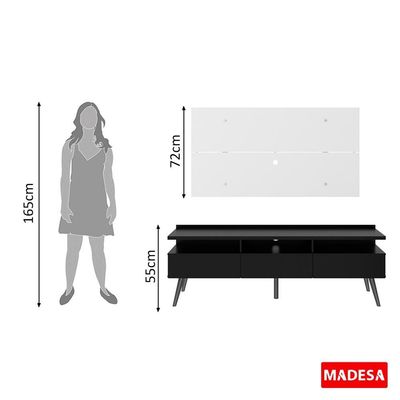 Rack Londres e Painel para TV Sala de Estar Madesa