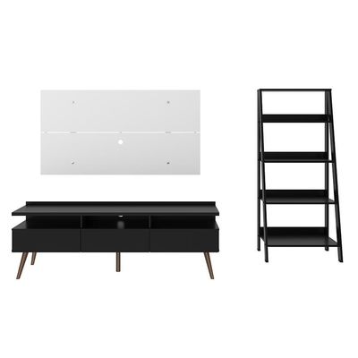 Rack Londres com Estante Escada e Painel para TV Madesa