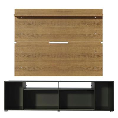 "Rack Cancun e Painel para Tv até 65"" Preto Madesa"
