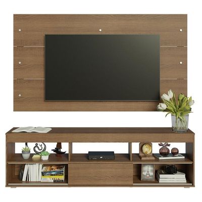 Rack Com Painel Para Tv Até 65 Polegadas Rustic Orlando Madesa Rustic