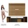 "Rack Cancun e Painel para TV até 65"" Preto/Rustic Madesa"