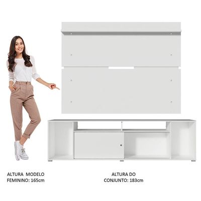 "Rack Cancun e Painel para TV até 65\ Madesa"""