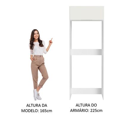 Porta Geladeira Madesa Stella 1 Porta Basculante Branco