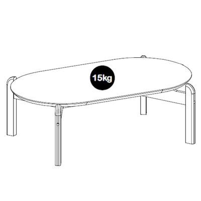 Mesa De Centro Oblonga Sala De Estar 06009 Off White Cedro Dcasa