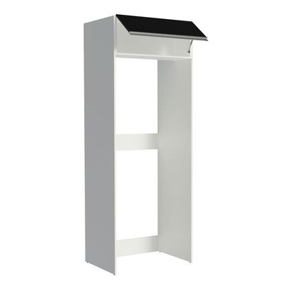 Porta Geladeira Madesa Glamy 1 Porta Basculante Branco Preto