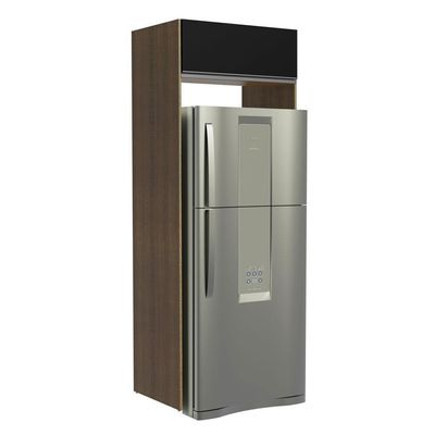 Porta Geladeira Glamy 1 Porta Basculante Rustic Preto