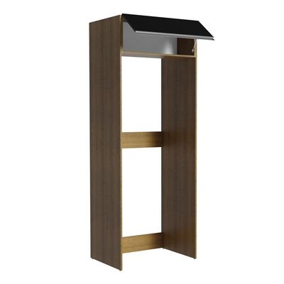 Porta Geladeira Glamy 1 Porta Basculante Rustic Preto