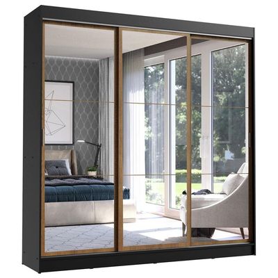Guarda Roupa Casal Istambul 3 Portas com Espelho Madesa