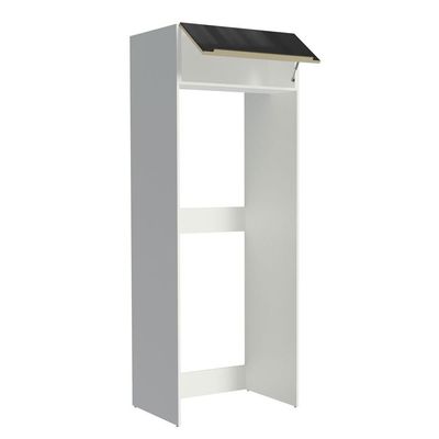 Porta Geladeira Madesa Lux 1 Porta Basculante Branco Preto