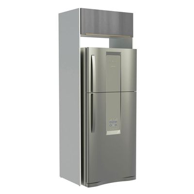 Porta Geladeira Madesa Lux 1 Porta Basculante Branco Cinza
