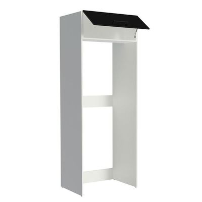 Porta Geladeira Madesa Agata 1 Porta Basculante Branco Preto