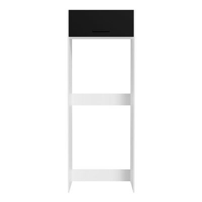 Porta Geladeira Madesa Agata 1 Porta Basculante Branco Preto