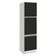 Paneleiro Madesa Glamy 60 Cm 3 Portas Branco Preto