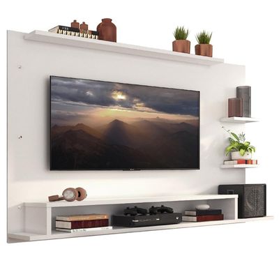 Painel Para Tv Até 60 Polegadas Madesa Alfa Com Nicho - Branco Branco