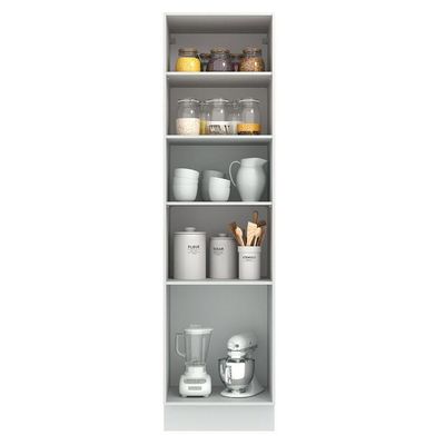 Paneleiro Madesa Agata 60cm 3 Portas Branco Preto