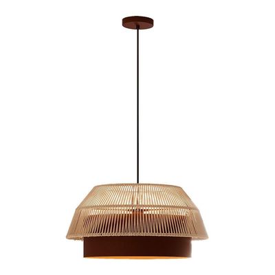 Lustre Pendente Blumenau Gaia 50cm E27 Bivolt Marrom