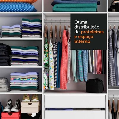 Guarda Roupa Casal 100%Mdf Madesa Eros 3 Portas BR/BR/rustic