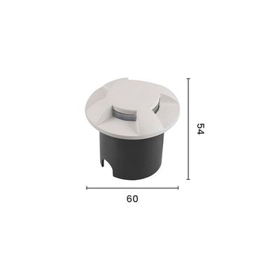 Balizador Astraled Dione Redondo De Embutir Led 1w Bivolt Branco 3000k Luz Amarela Bl-5030