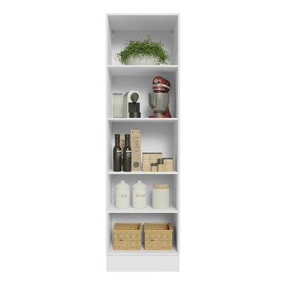 Paneleiro 100% Mdf 60 Cm Com Nichos Abertos Para Cozinha Madesa Acordes - Branco Branco