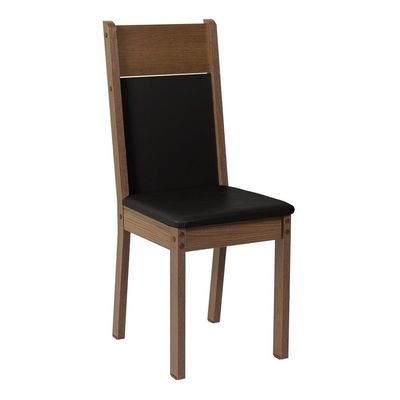 Kit Sala De Jantar Mesa 6 Cadeiras Preto Augusta