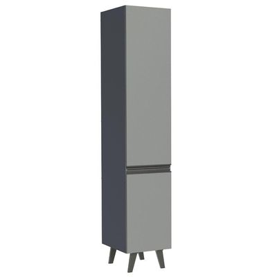 Paneleiro 40 Cm 2 Portas Cinza Nice Madesa Cinza