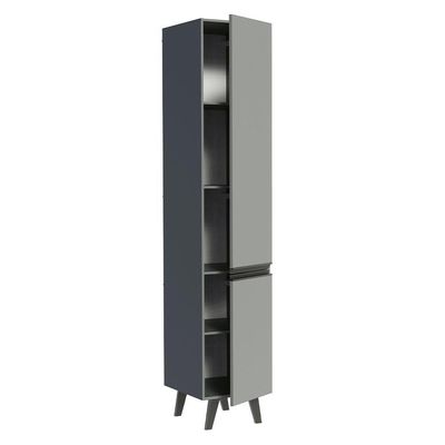 Paneleiro 40 Cm 2 Portas Cinza Nice Madesa Cinza