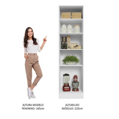 Paneleiro 60Cm Com Nichos Abertos Para Cozinha Glamy
