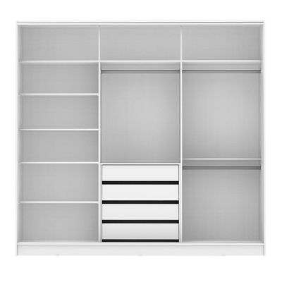 Guarda Roupa Royale Casal 100% MDF 3 Portas Correr Madesa