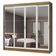 Guarda-roupa Casal 4 Portas de Espelho 3 Gavetas Rustic