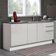 Kit Com 2 Balcões De Cozinha Frentes Branco Brilho Branco
