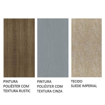 Kit Sala De Jantar Mesa 6 Cadeiras cinza/imperial Madesa