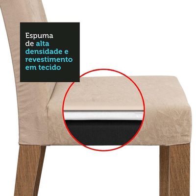 Kit Sala De Jantar Mesa 4 Cadeiras Madesa Cinza/Imperial