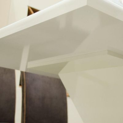 Mesa De Jantar 6 Lugares Tampo Em Mdf - Luiza - Nature - Off White