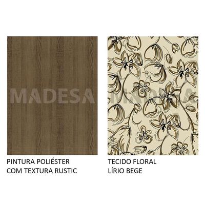 Kit 6 Cadeiras 4290 Rustic e Lírio Bege Madesa
