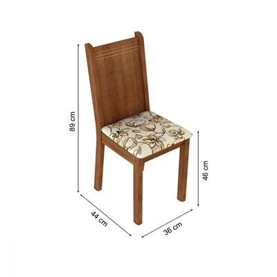 Kit 4 Cadeiras Rustic Lírio Bege Madesa 4290
