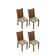 Kit 4 Cadeiras Rustic Lírio Bege Madesa 4290