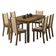 Conjunto Sala de Jantar Mesa Tampo Madeira 6 Cadeiras