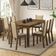 Conjunto Sala de Jantar Mesa Tampo Madeira 6 Cadeiras