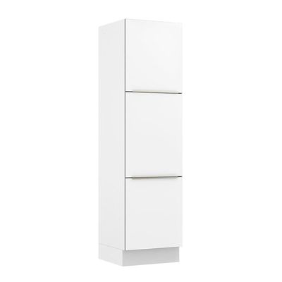 Paneleiro 60 Cm 3 Portas Branco/Branco Veludo