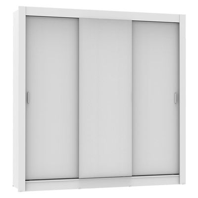 Guarda-Roupa Casal Mônaco 3 Portas de Correr Branco Madesa