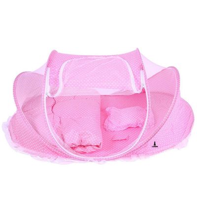 Berço Bebê Portátil Tenda Mosquiteiro Cama 3 Peças Menina
