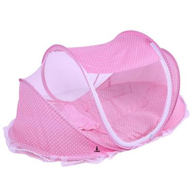 Berço Bebê Portátil Tenda Mosquiteiro Cama 3 Peças Menina