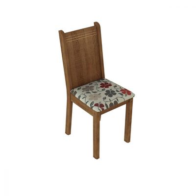 Kit 4 Cadeiras Rustic Hibiscos Madesa 4290