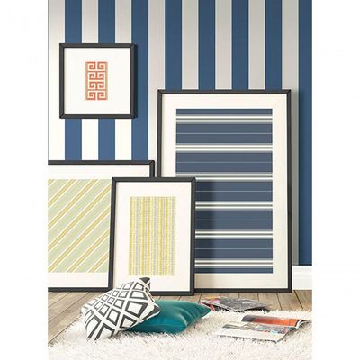 Papel De Parede Waverly Stripes Surface Stripe Azul Sv2612 Waverly Stripes Sv2612
