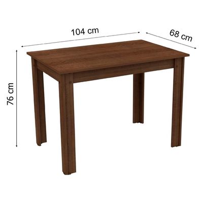 Conjunto Sala Jantar Mesa Tampo Madeira 4 Cadeiras Madesa