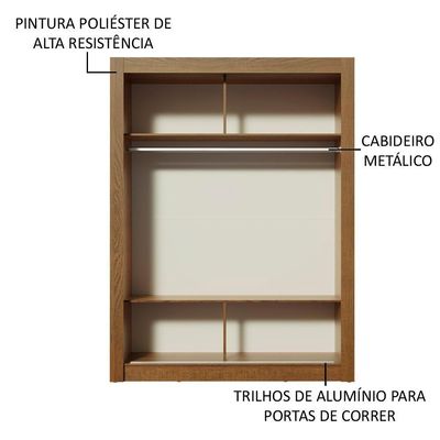 Guarda-Roupa Solteiro Denver 2 Portas de Correr Madesa