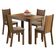 Conjunto Sala Jantar Mesa Tampo Madeira 4 Cadeiras Madesa