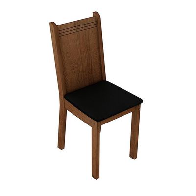 Kit 4 Cadeiras 4290 Madesa Rustic/preto