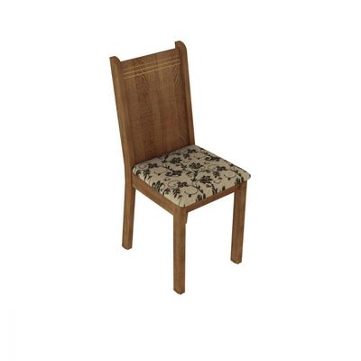 Kit 4 Cadeiras Rustic Floral Bege Madesa 4290